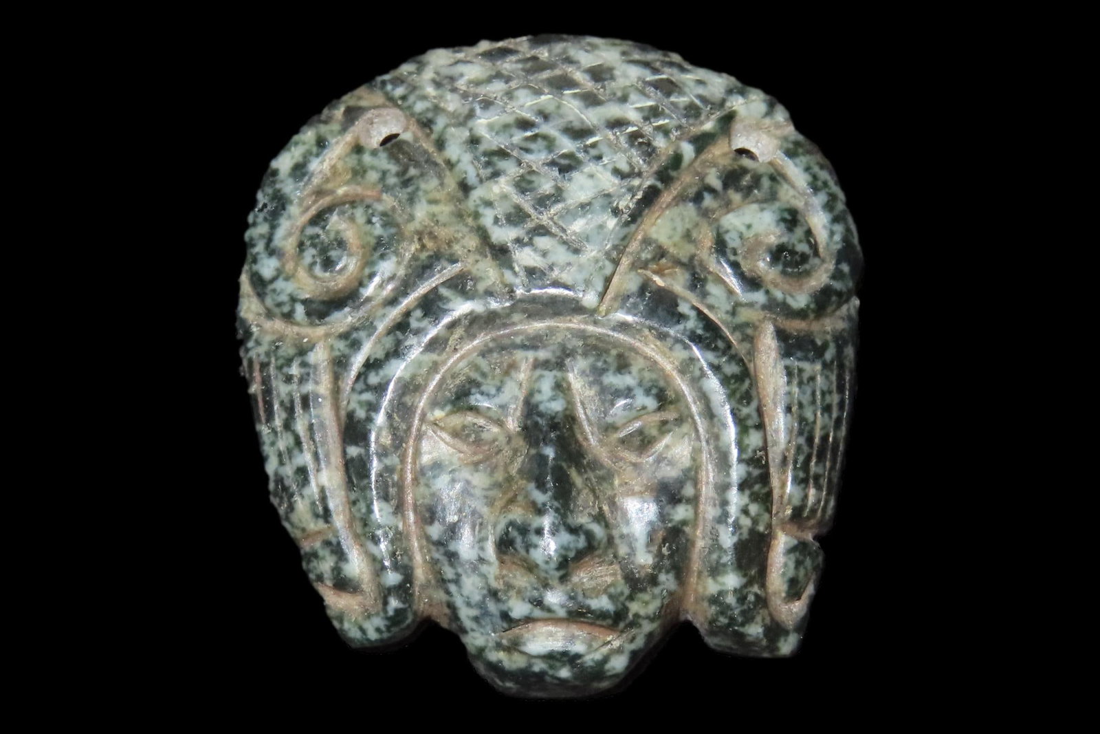 Amazing Pre-Columbian Human Effigy mask / Maskette Pendant found in Mexico. Motley COA. Very (1 of 8)