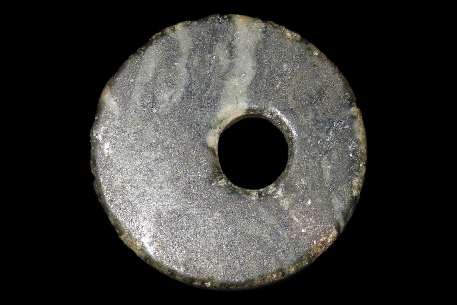 Incredible 1 5/8" Pre-Columbian Mayan Jade Pendant. Semi Translucent, well polished. Nice large (1 of 4)