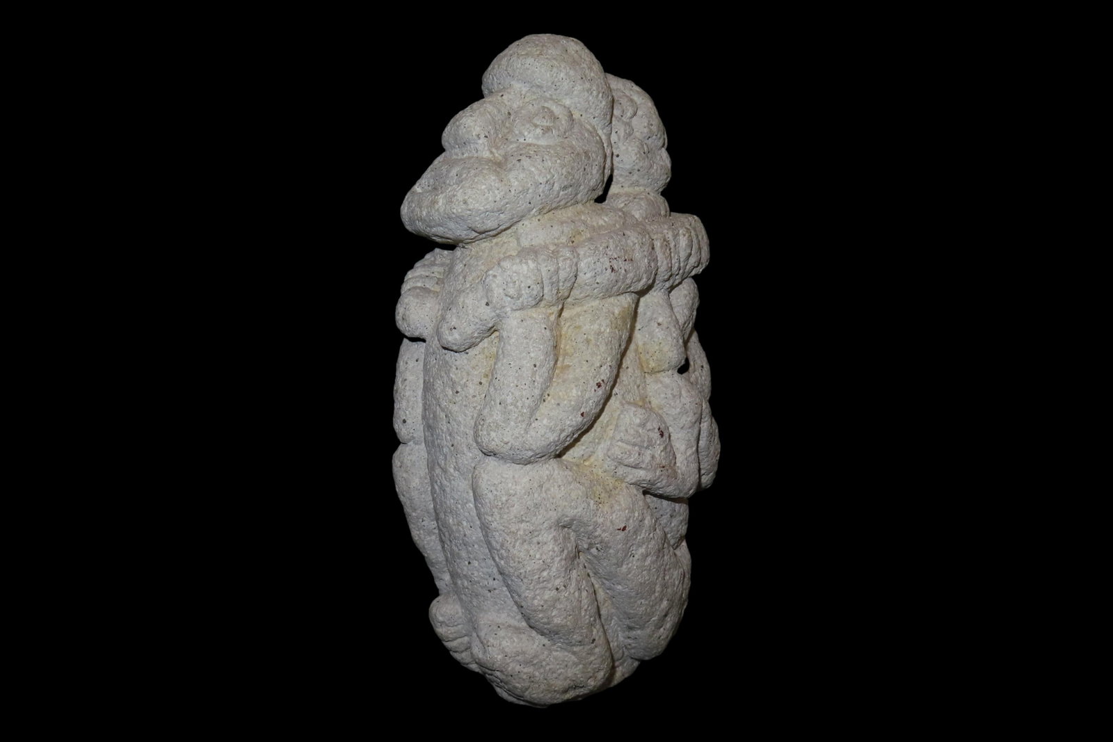 Massive 10" Pre-Columbian Chavin Human Effigy Mother with Child Stone Carving, Andean Highlands of (1 of 9)