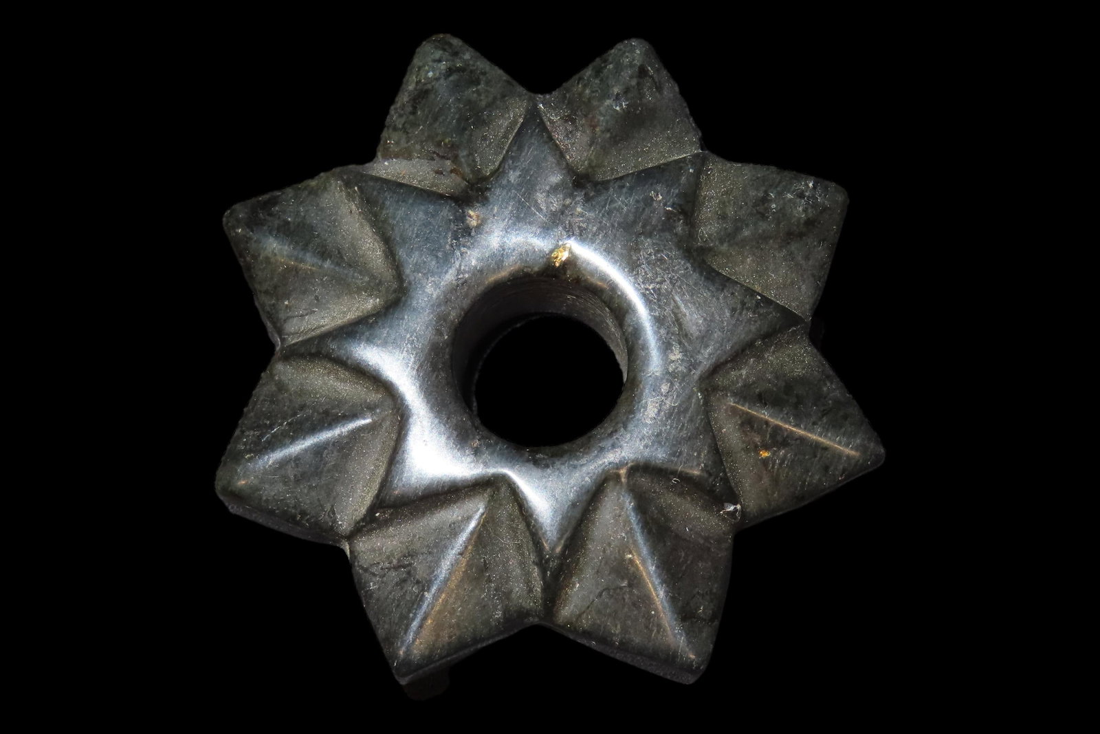 Nice 2 1/2" Pre-Columbian Stone Mace Head, Great Design & Nice Polish, Mexico. (1 of 4)