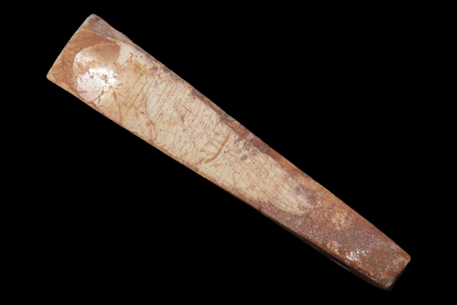 Amazing Pre-Columbian Drilled Shell Pendant. Highly Polished with squared edges. Well Patinated (1 of 6)