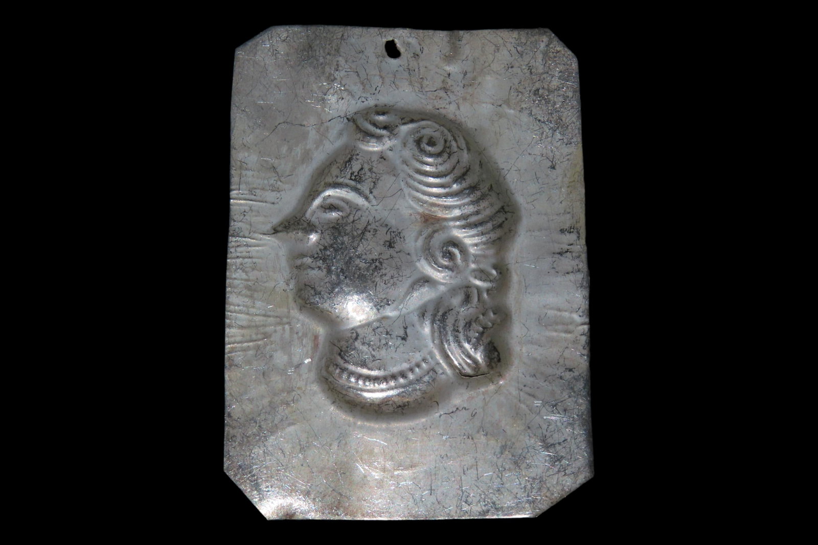 2 3/4" Vintage 1800's Ex Voto Milagro Pendant. Colonial Era Religeous Offerings for Well Being,: 2 3/4" Vintage 1800's Ex Voto Milagro Pendant. Colonial Era Religeous Offerings for Well Being, Healing, or Giving Thanks for a Miracle. This one is Silver Plated.