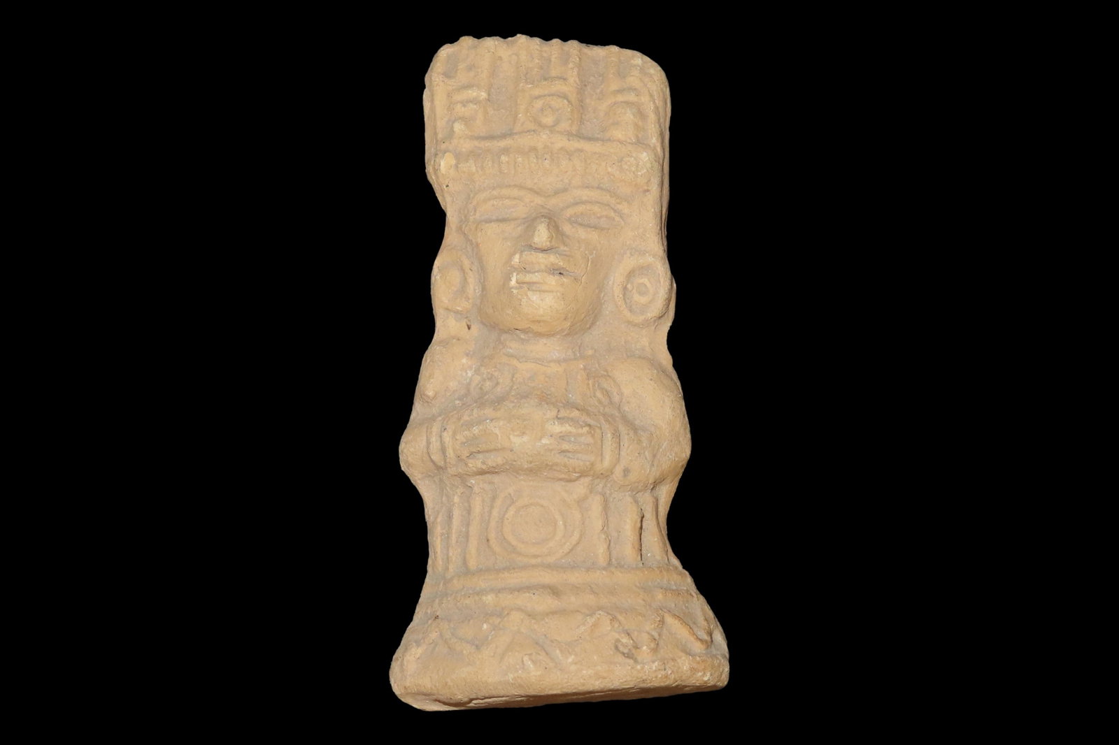Oustanding 3 3/4" Pre-Columbian Aztec Pottery Human Effigy Figure. Highly detailed example. (1 of 5)