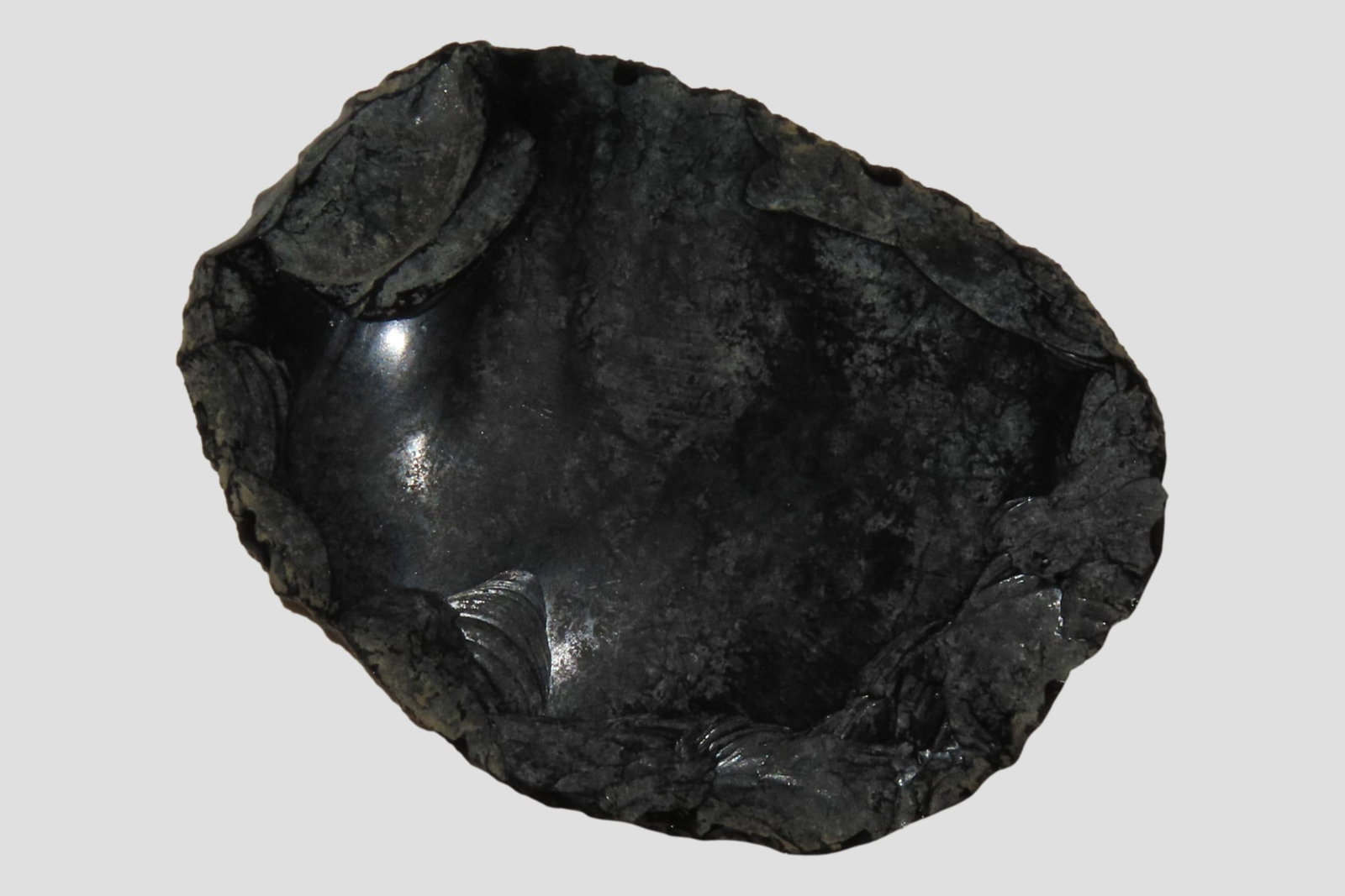 2 1/4" Paleo Ovoid Knife found in the Black Rock Desert, Nevada. Well patinated Obsidian Indian (1 of 6)