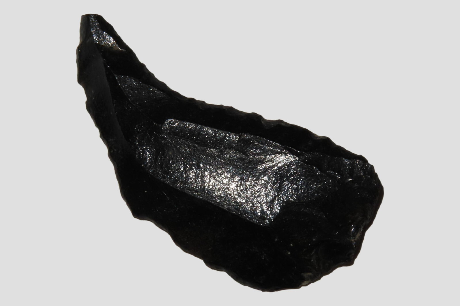2 3/8" Paleo Crescent Knife found in the Black Rock Desert, Nevada. Well patinated Obsidian Indian (1 of 6)