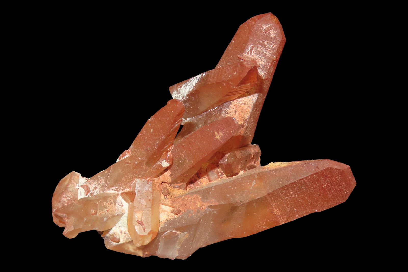 Beautiful Large Red Quartz Crystal Cluster, Great Display Specimen. (1 of 5)