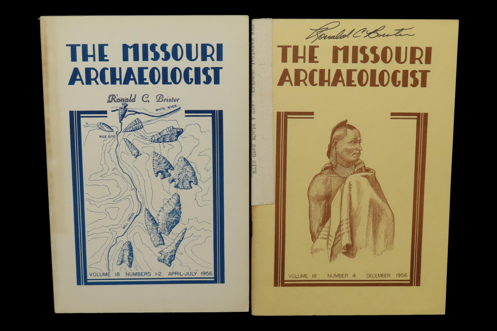 Volumes 1, 2, & 4 of the Missouri Archaeologist, 1956. Full of Pics & Articles on all kinds of (1 of 3)