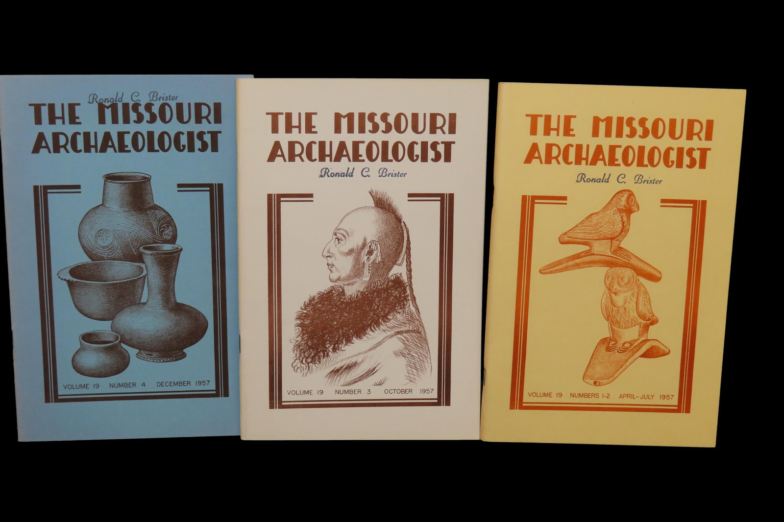 Complete Set of 1957 Missouri Archaeologist. Full of Pics & Articles on all kinds of Artifacts & (1 of 3)