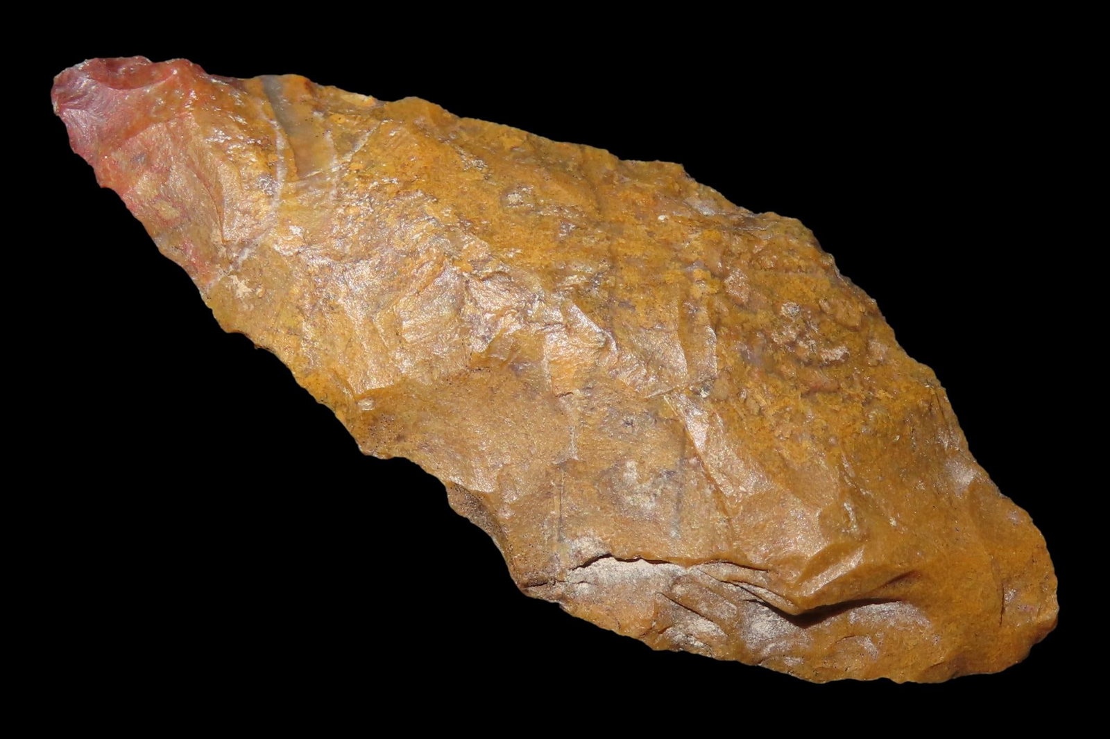 Beautiful Red & Orange Bi-Point Blade / Arrowhead from Colorado. Appears to be made from Fossilized (1 of 6)