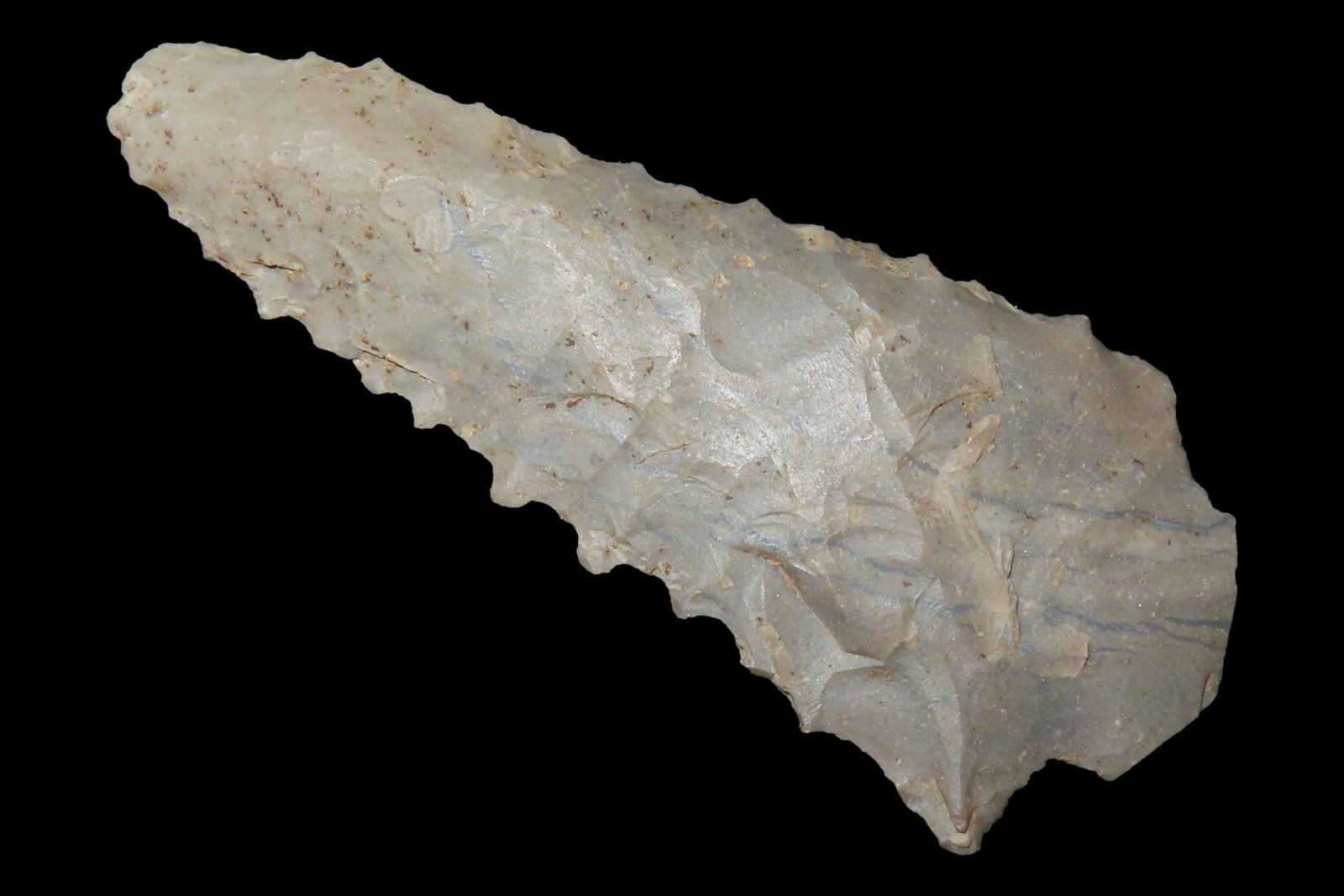 2 3/4" Serrated Kirk Stemmed found in Breckenridge Co. Kentucky, Indian Arrowhead, Artifact. (1 of 6)