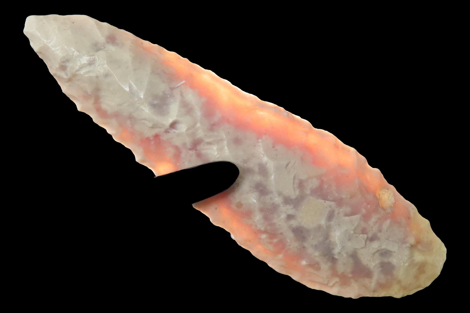 Upper Paleolithic (11k-35k years old) Flint blade from Bergerac Region France, from Cro-Magnon man, (1 of 5)