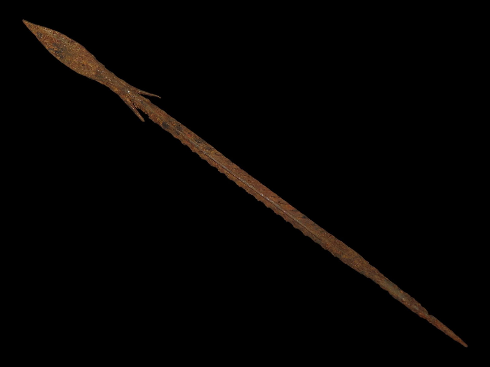 7 1/16" Egyptian Metal Spear, Iron Arrow Shaft, Egypt, Sahara Desert, Africa. (1 of 5)