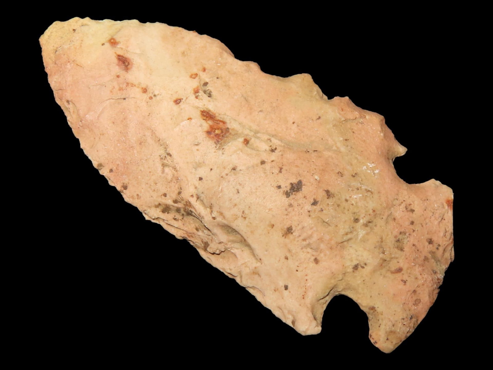 2 1/8" Kirk Corner Notch found in Adams County Illinois. Indian Arrowhead, Artifact. (1 of 6)