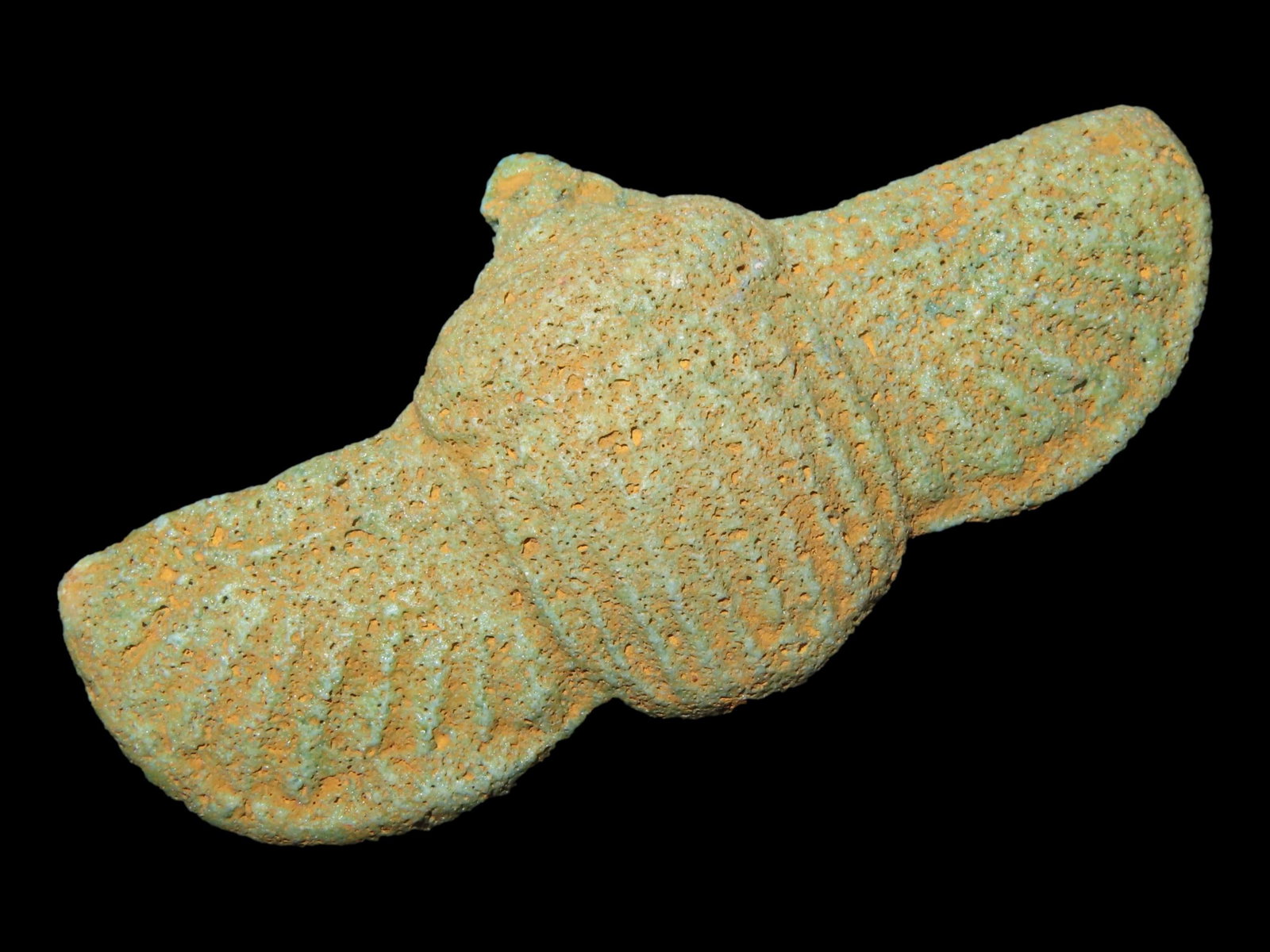 Nice Egyptian Faience Amulet of Flying Scarab, 1550-332BC. Great Example (1 of 5)