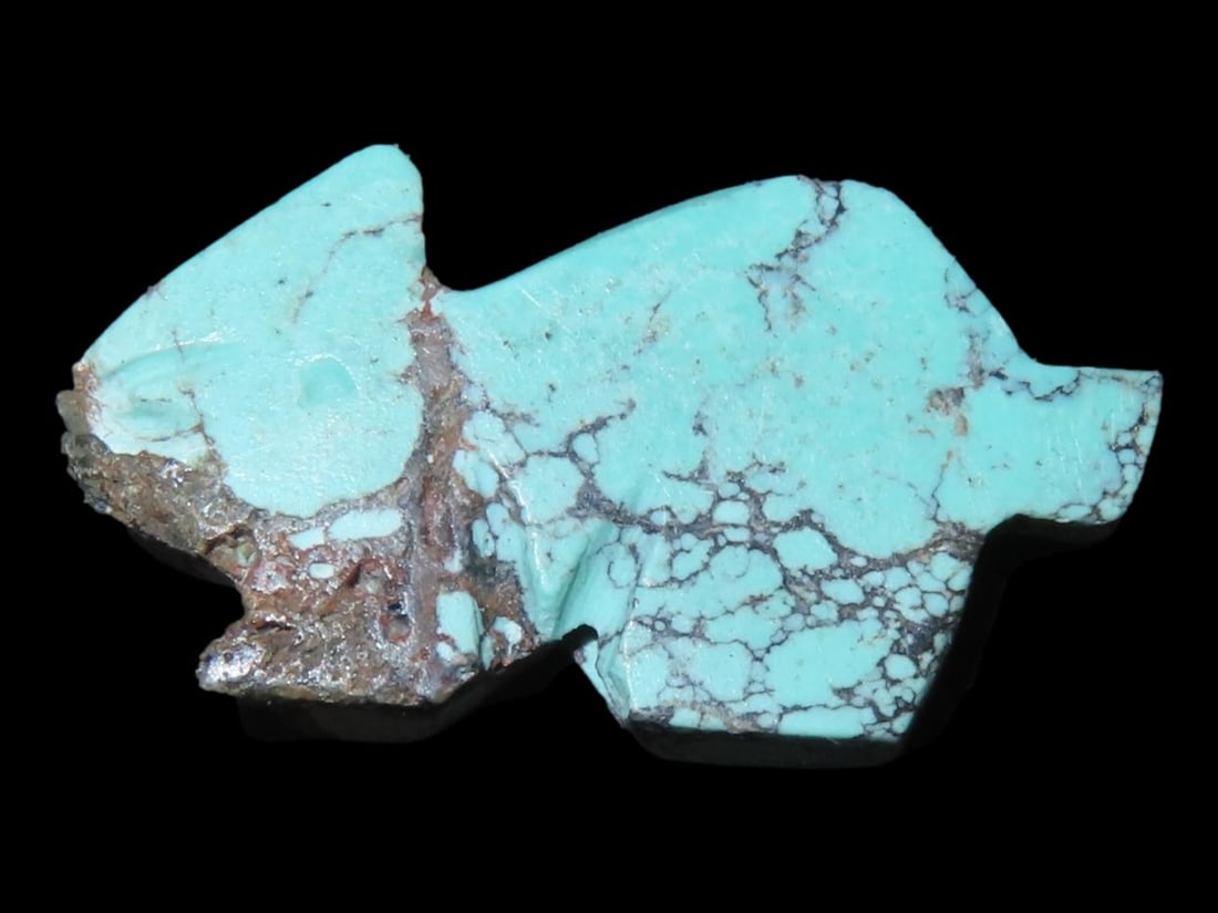 Nice Turquoise Zuni Fetish Animal Rabbit Effigy Bead, Great Example (1 of 4)