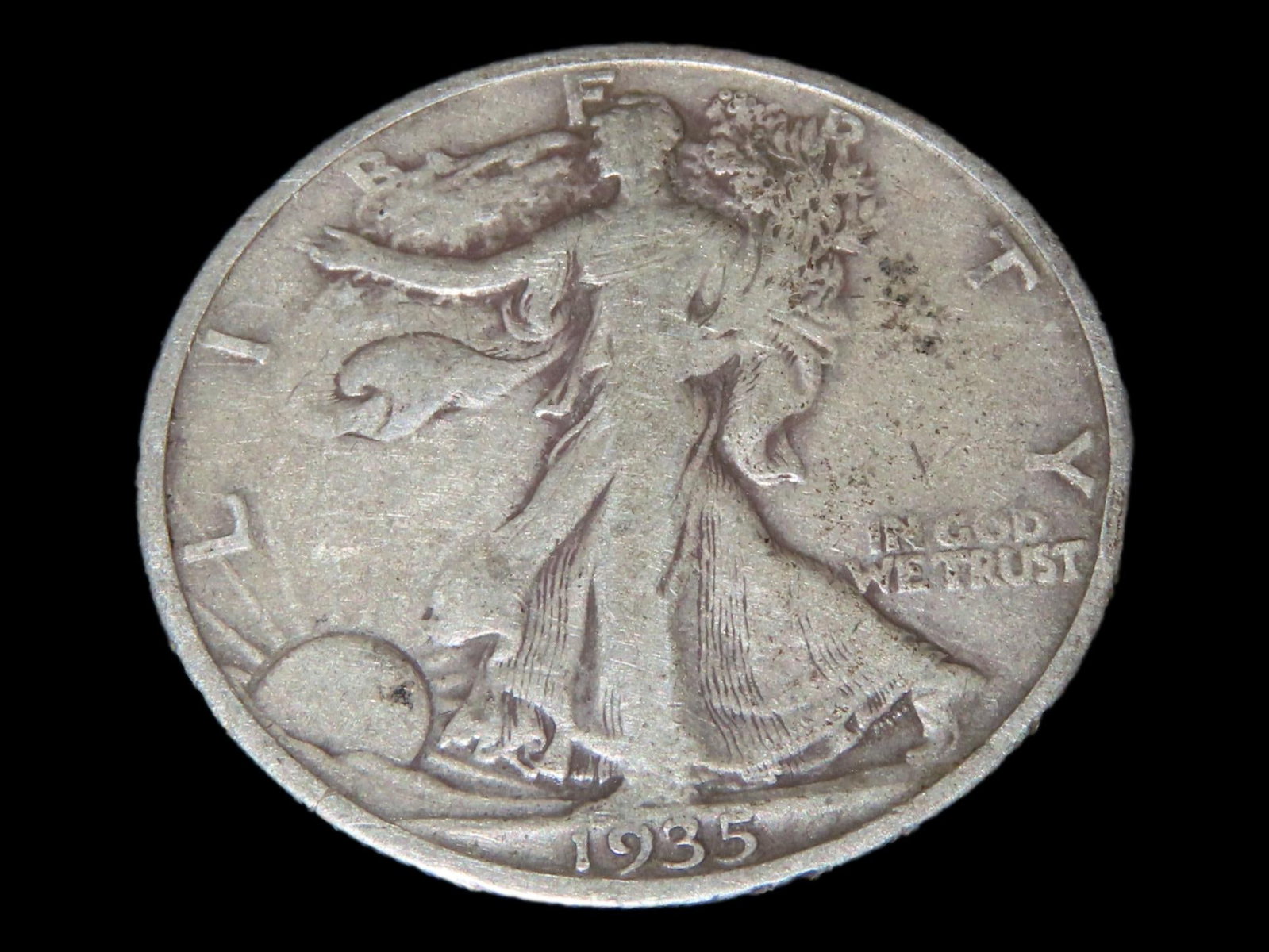 1935Walking Liberty Silver Half Dollar, Great Original Condition, Early U's Coin, United States: 1935Walking Liberty Silver Half Dollar, Great Original Condition, Early U's Coin, United States Currency