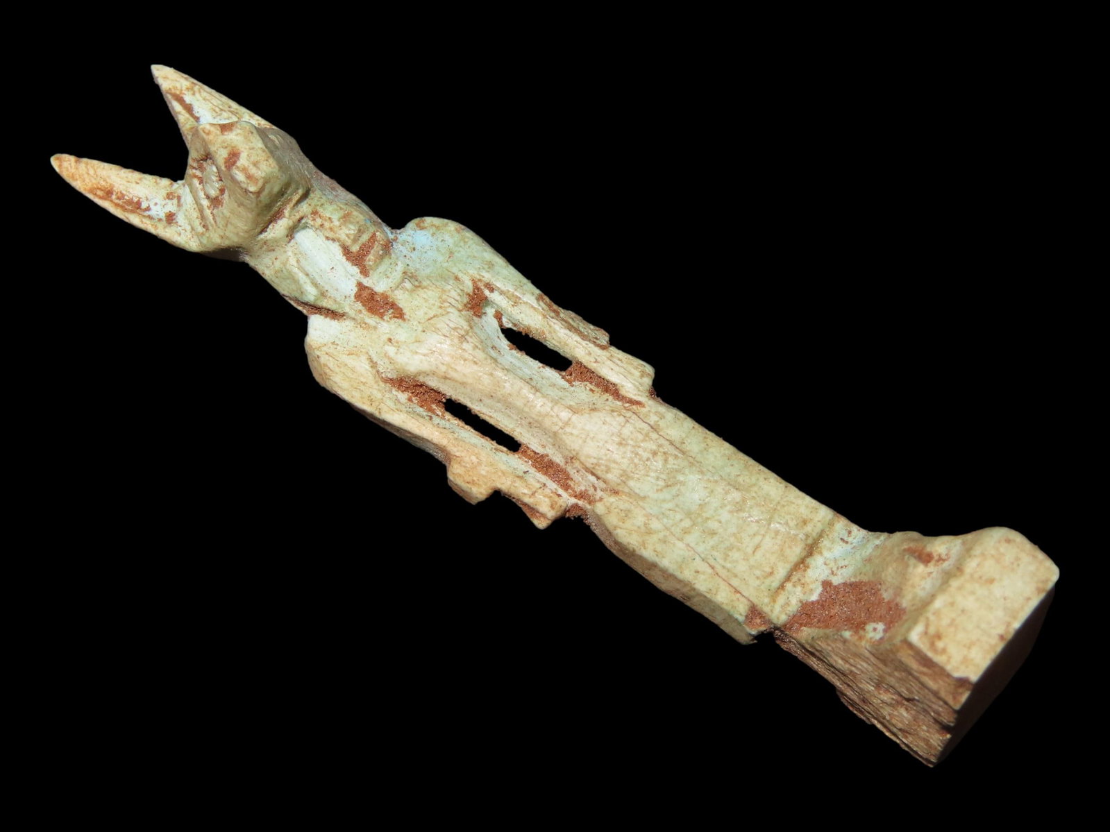 Nice Egyptian Faience Amulet, Anubus, Pendant, 1550-332BC. Great Example (1 of 6)