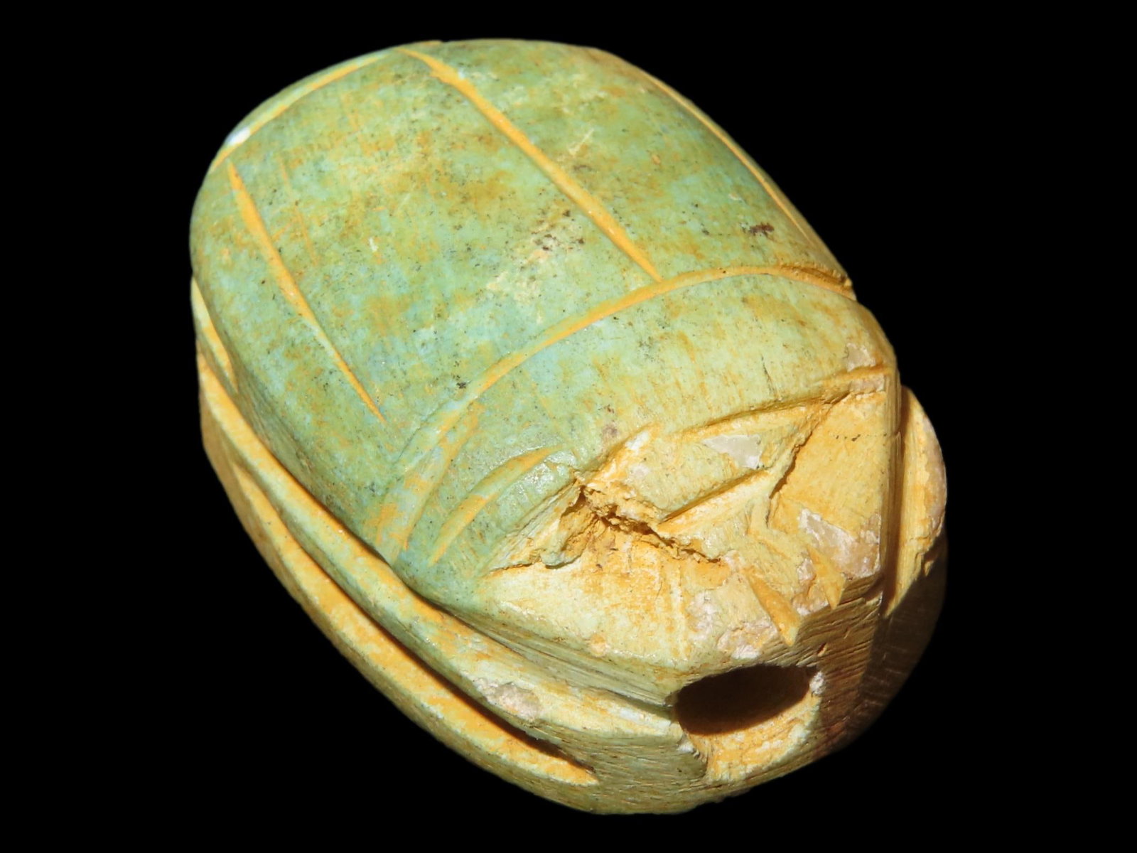 Nice Egyptian Scarab Bead, 1085-730 BC, Nice Example with Great Patina (1 of 6)