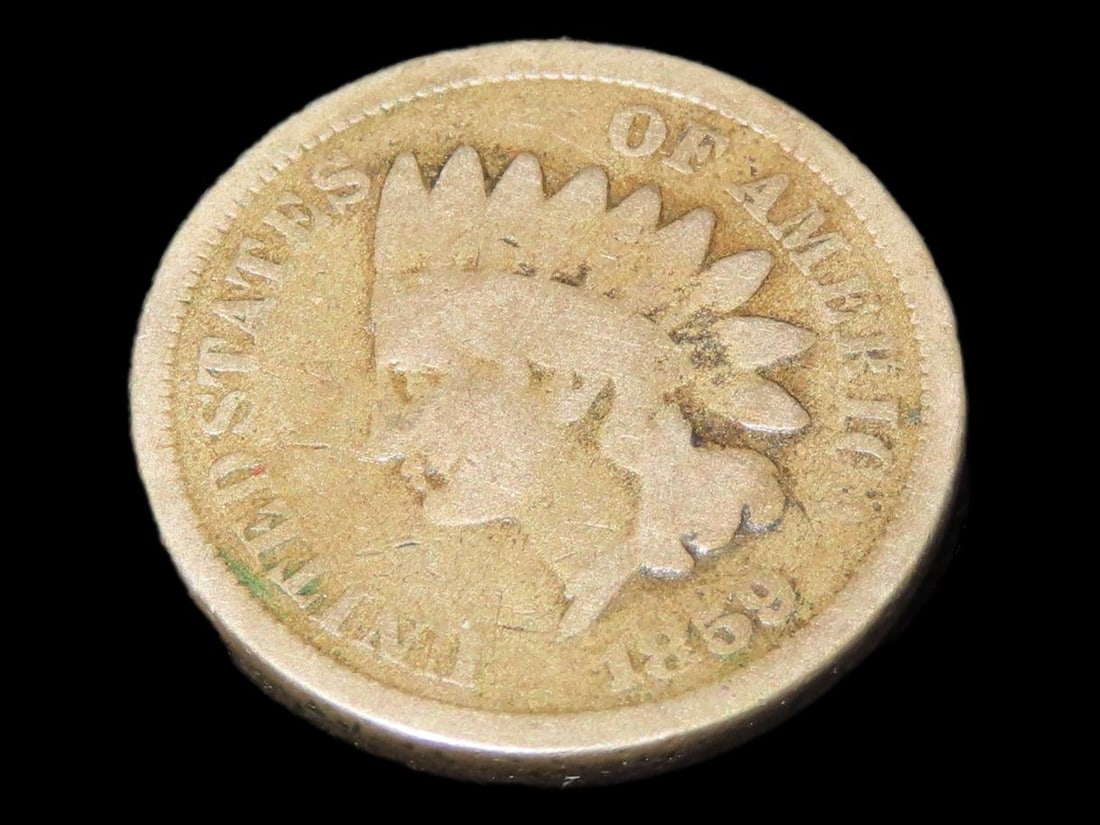1859 Civil War Era Indian Head Cent, Penny, First Year Issue, Copper Nickel Penny, Only Year Made: 1859 Civil War Era Indian Head Cent, Penny, First Year Issue, Copper Nickel Penny, Only Year Made with this Reverse Design. Great piece of United States History