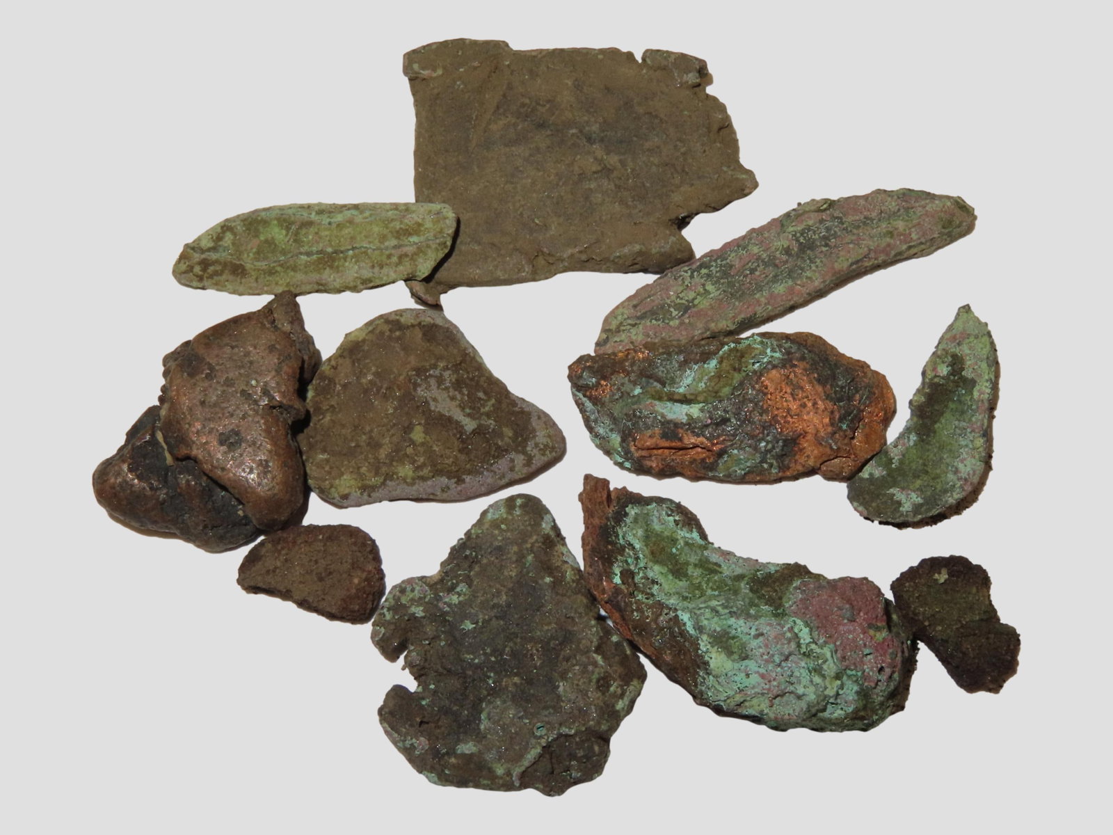 Lot of Old Copper Culture Artifacts, Awls, Knives, Preforms. Found in Wisconsin. (1 of 5)