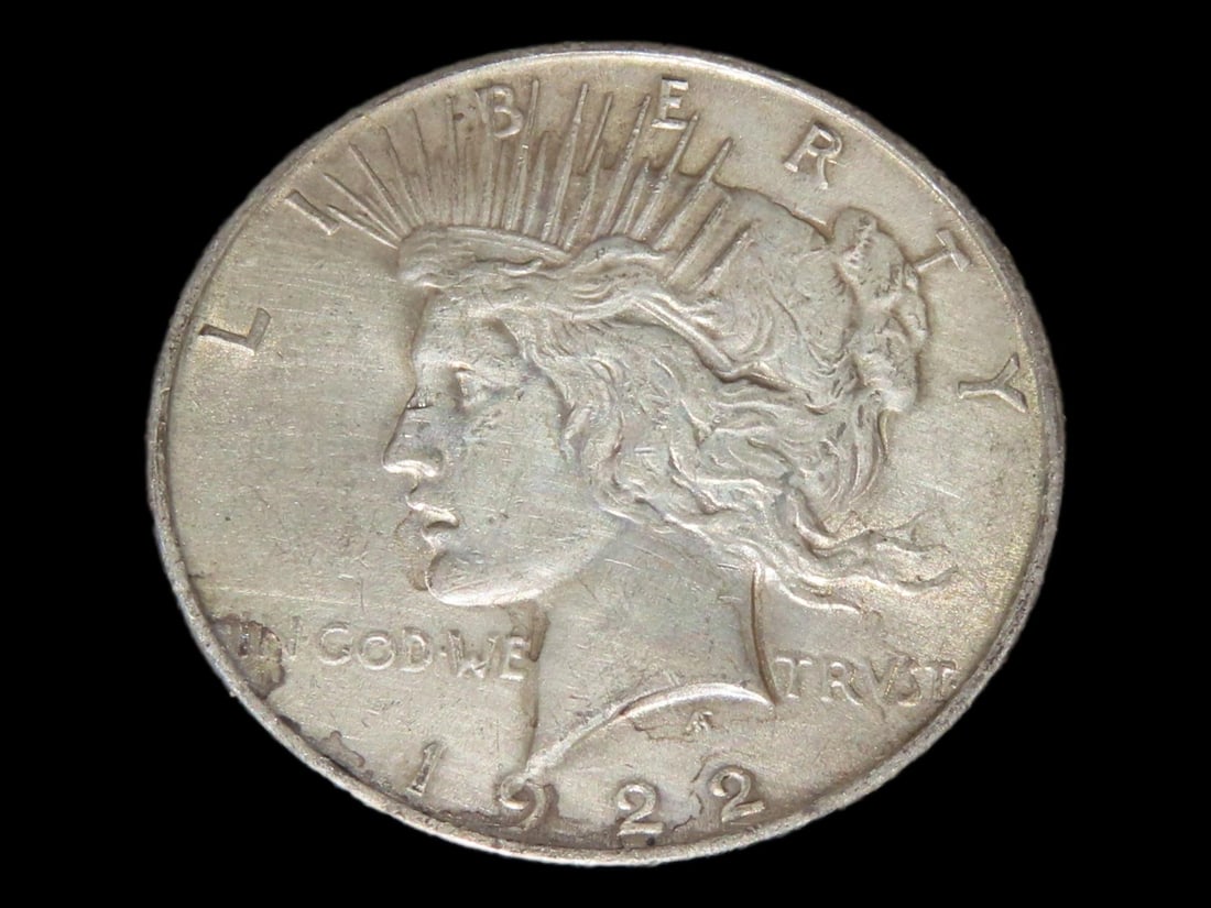 1922 Peace Dollar, U.S. Silver 1 Ounce Coin, Nice Condition, Amazing Details, Great Early United (1 of 5)