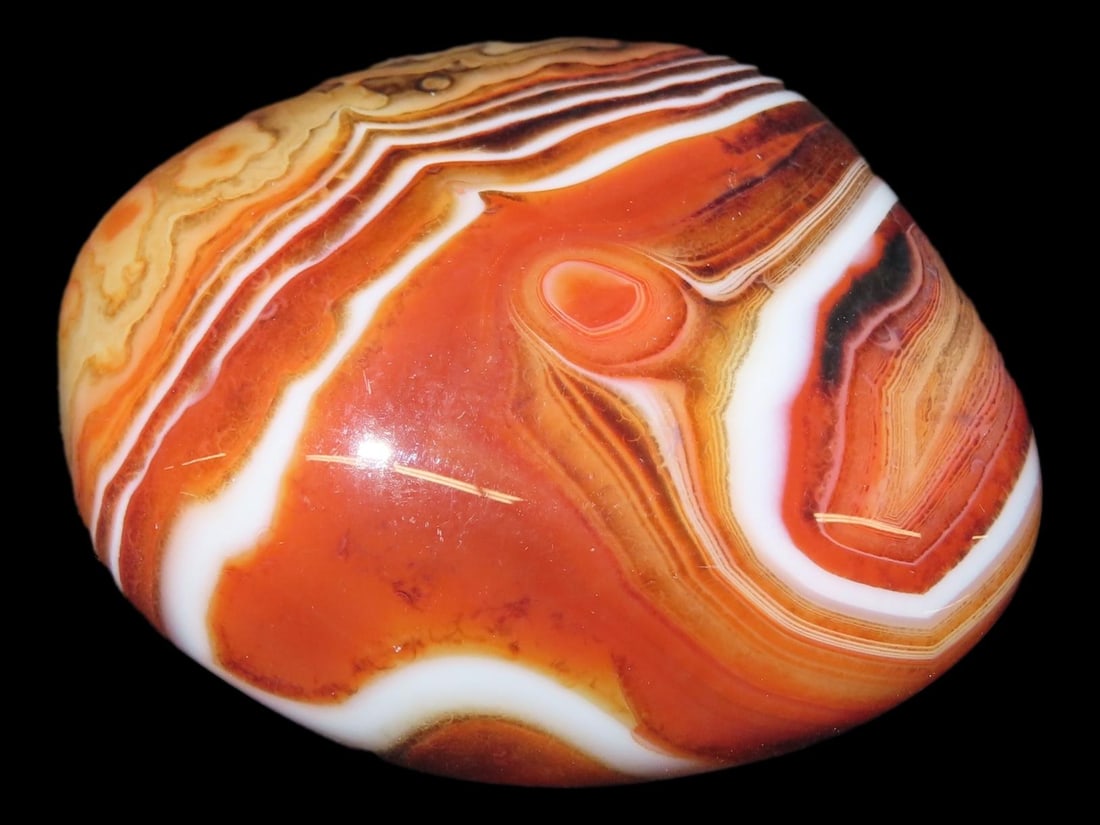 Colorful Polished Banded Lace Agate. Incredible Colors. Nice large example. Fully Polished. (1 of 6)