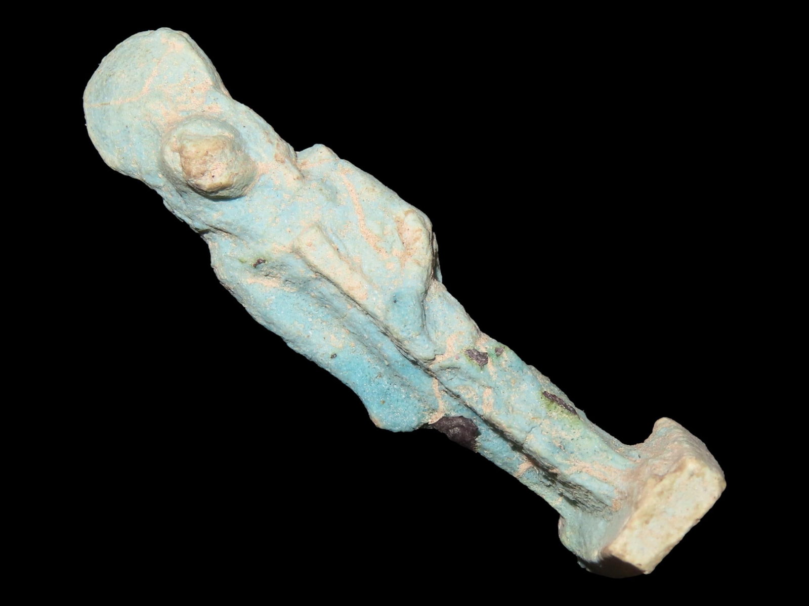 Egyptian Ushtabi / Shabti 1085-730 BC, Faience, Nice Example with nice Original Paint & Great Patina (1 of 6)