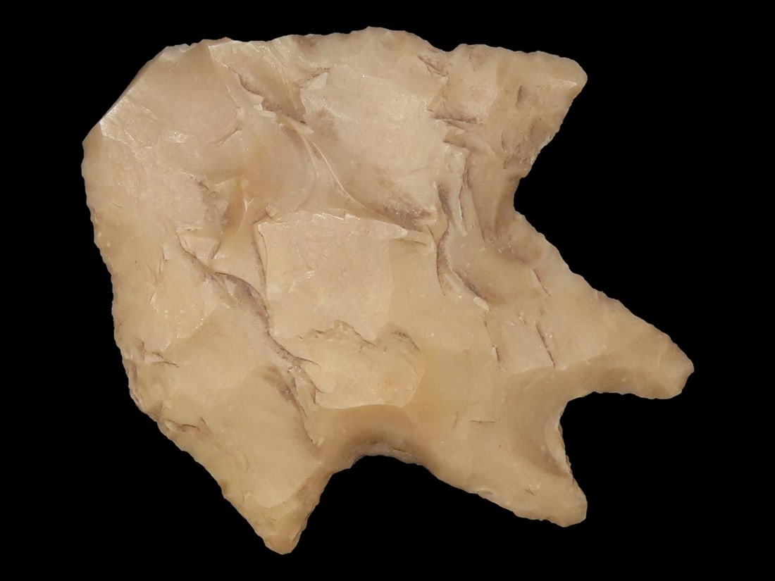 Nice Wide & Translucent Comanche Pedernales / Perf found in Uvalde County Texas. Indian Arrowhead. (1 of 5)