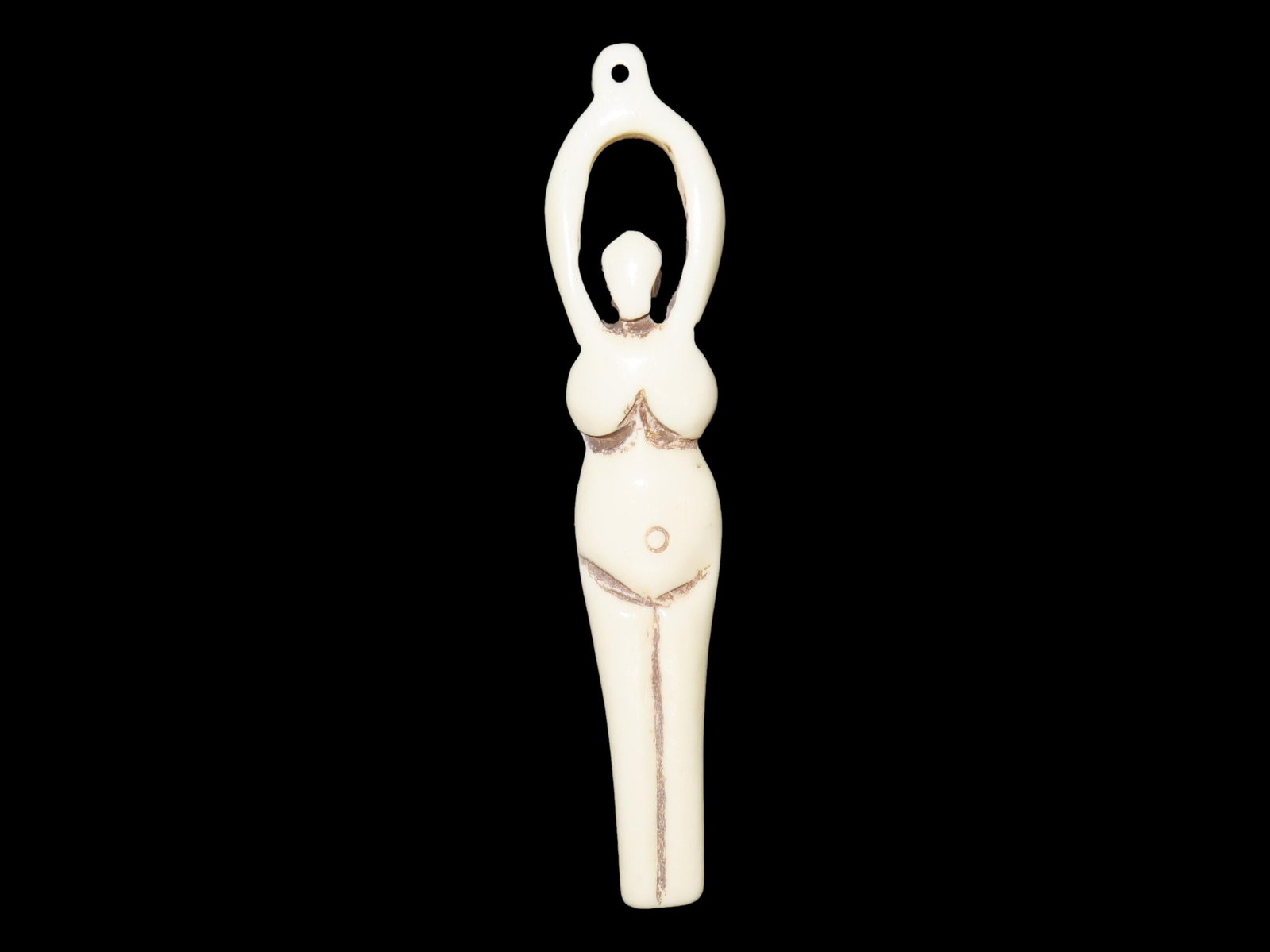 Antique Hand Carved Human Effigy Bone Pendant, Africa. Great example: Antique Hand Carved Human Effigy Bone Pendant, Africa. Great example