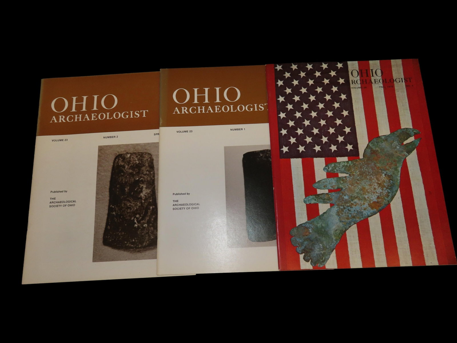 SET OF 3 OHIO ARCHAEOLOGIST JOURNALS FROM THE 1970'S (1 of 6)