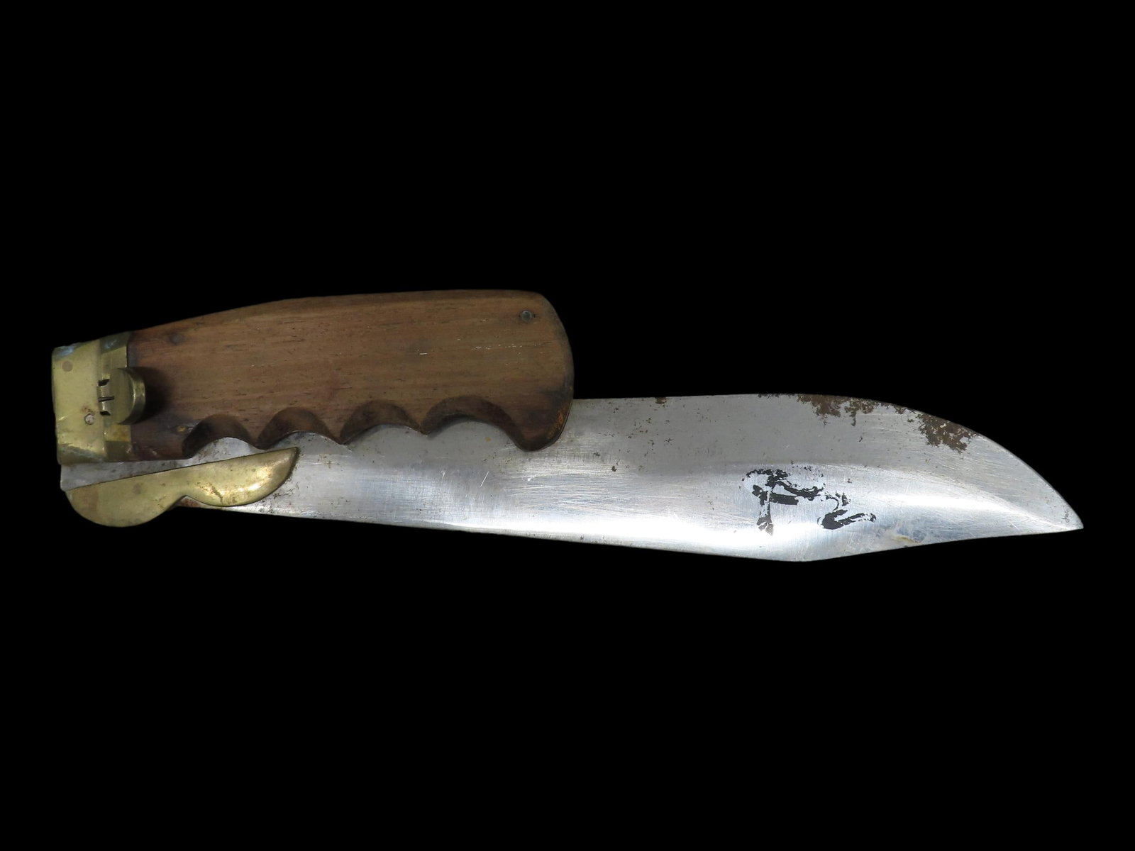 Rare Folding Bowie Knife. 17" Open, 12" long when closed. Big Unique Pocket Knife. "You Call that a (1 of 3)