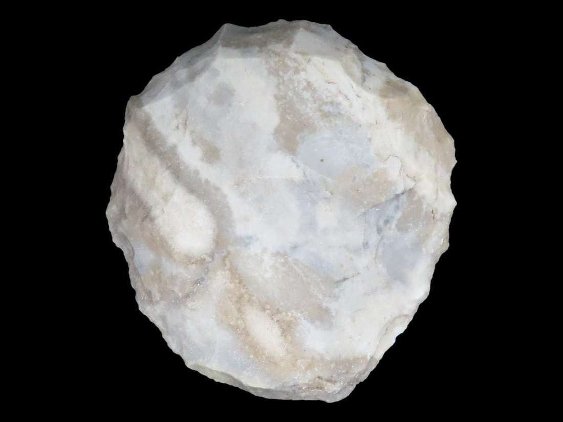 Colorful Round Hopewell Flint Scraper / Knife found in Calhoun County Illinois. (1 of 4)