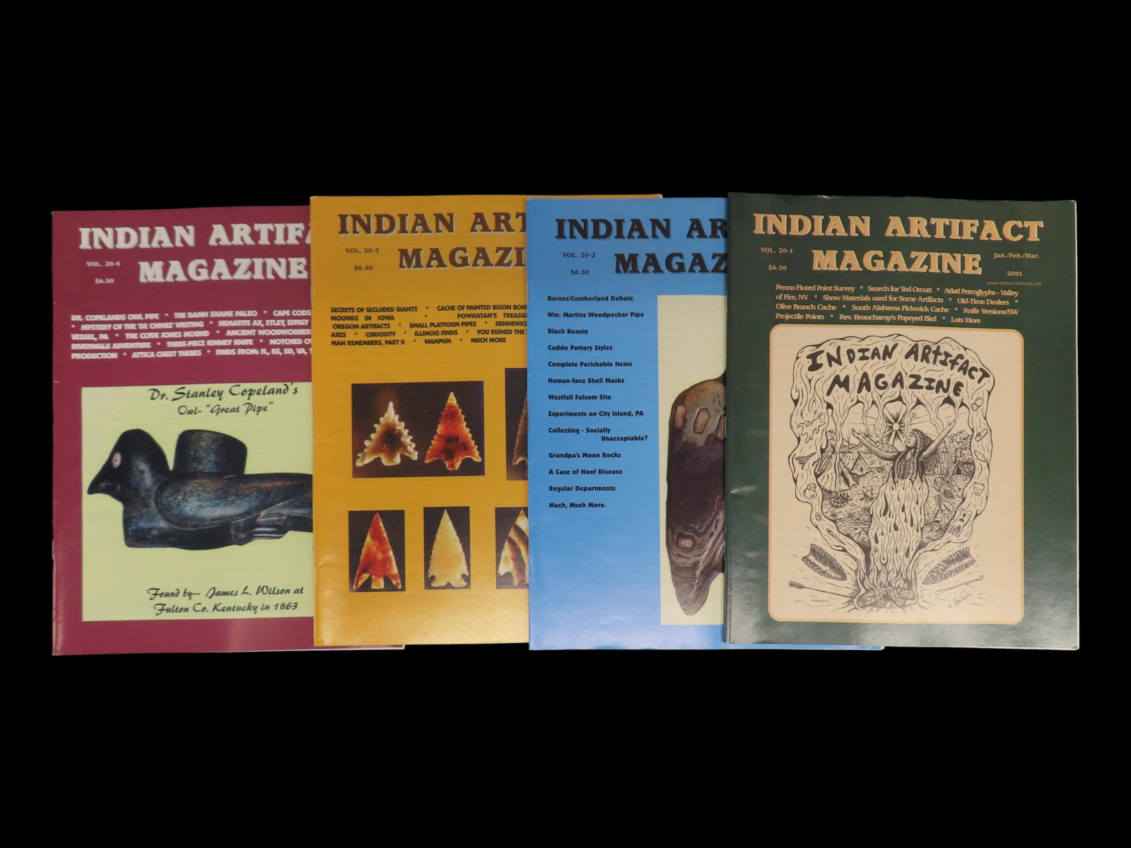 COMPLETE SET OF INDIAN ARTIFACT MAGAZINES FOR 2001, TONS OF GREAT PICS AND ARTICLES!: COMPLETE SET OF INDIAN ARTIFACT MAGAZINES FOR 2001, TONS OF GREAT PICS AND ARTICLES!