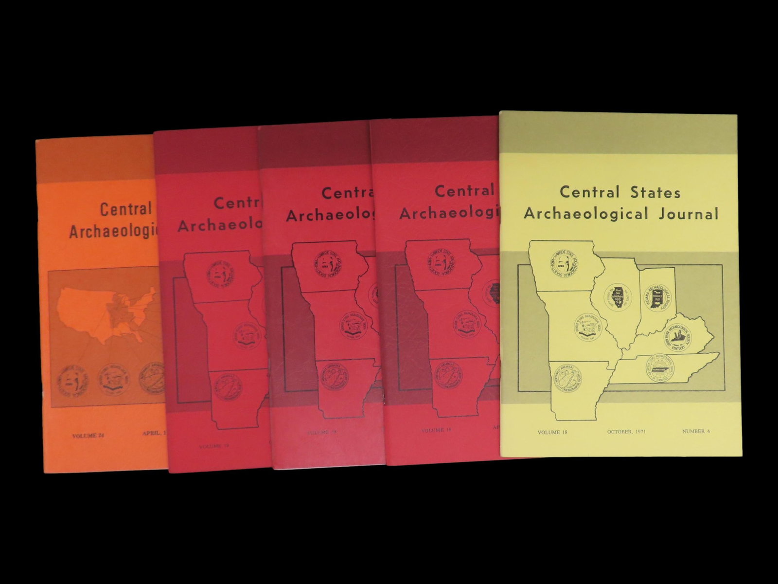 SET OF 5 1970'S CENTRAL STATES ARCHAEOLOGICAL JOURNALS: SET OF 5 1970'S CENTRAL STATES ARCHAEOLOGICAL JOURNALS