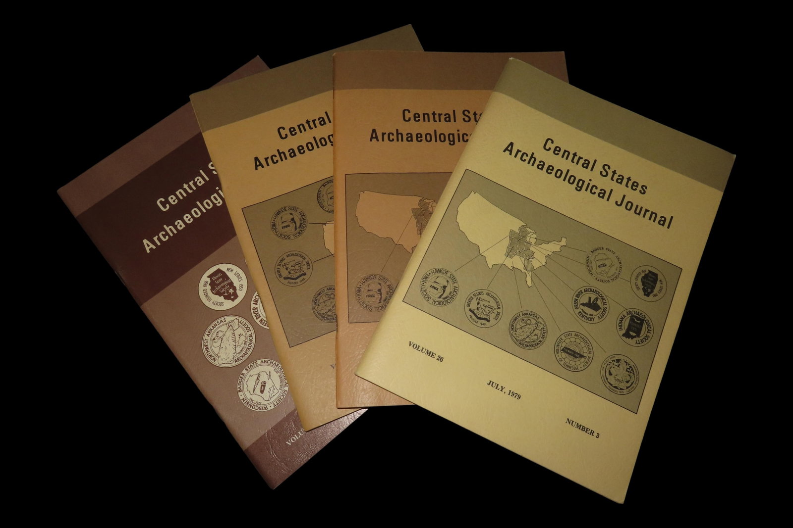 SET OF 4 CENTRAL STATES ARCHAEOLOGICAL JOURNALS FROM THE 70'S AND 80'S: SET OF 4 CENTRAL STATES ARCHAEOLOGICAL JOURNALS FROM THE 70'S AND 80'S