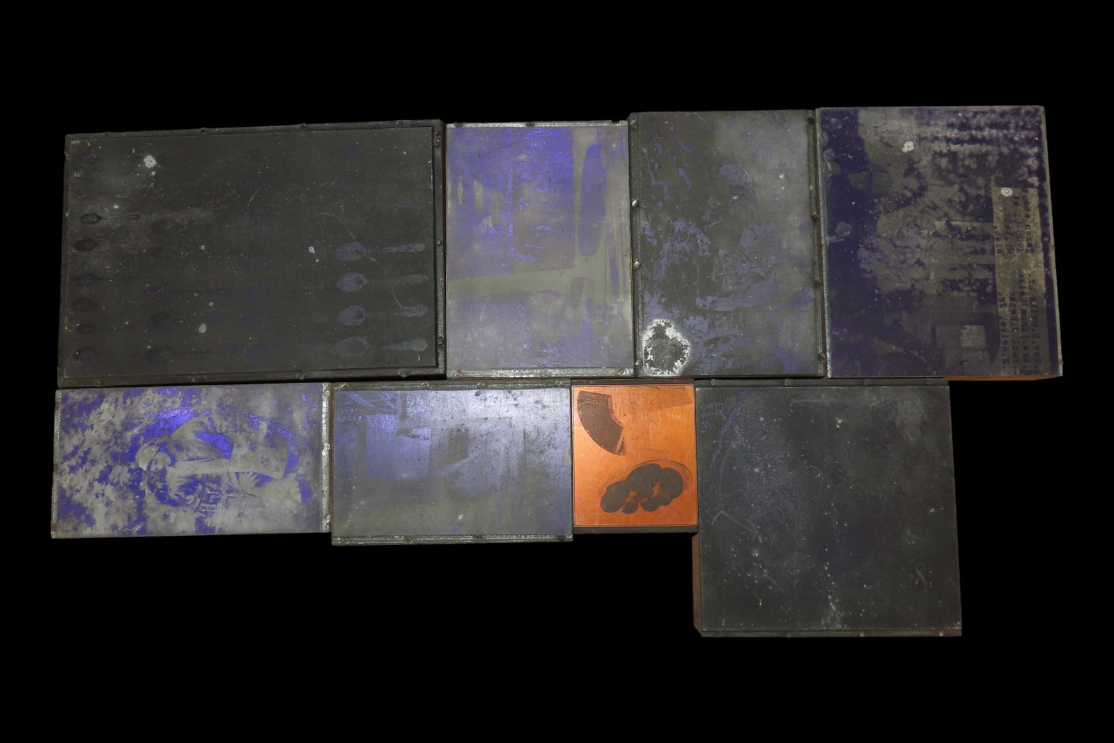 Lot of 8 Old Vintage Printing Plates from Rev, Heikes books.: Lot of 8 Old Vintage Printing Plates from Rev, Heikes books.