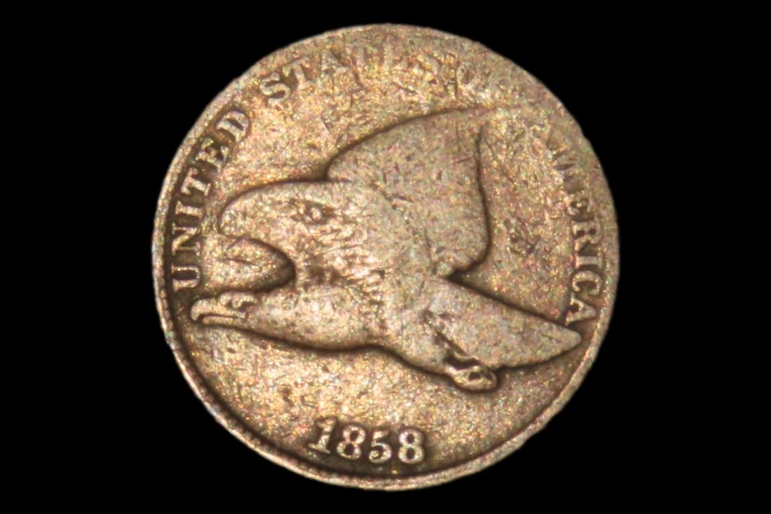 1858 Flying Eagle Cent Penny, Great Original Condition. These were only in Circulation for 2 years (1 of 3)