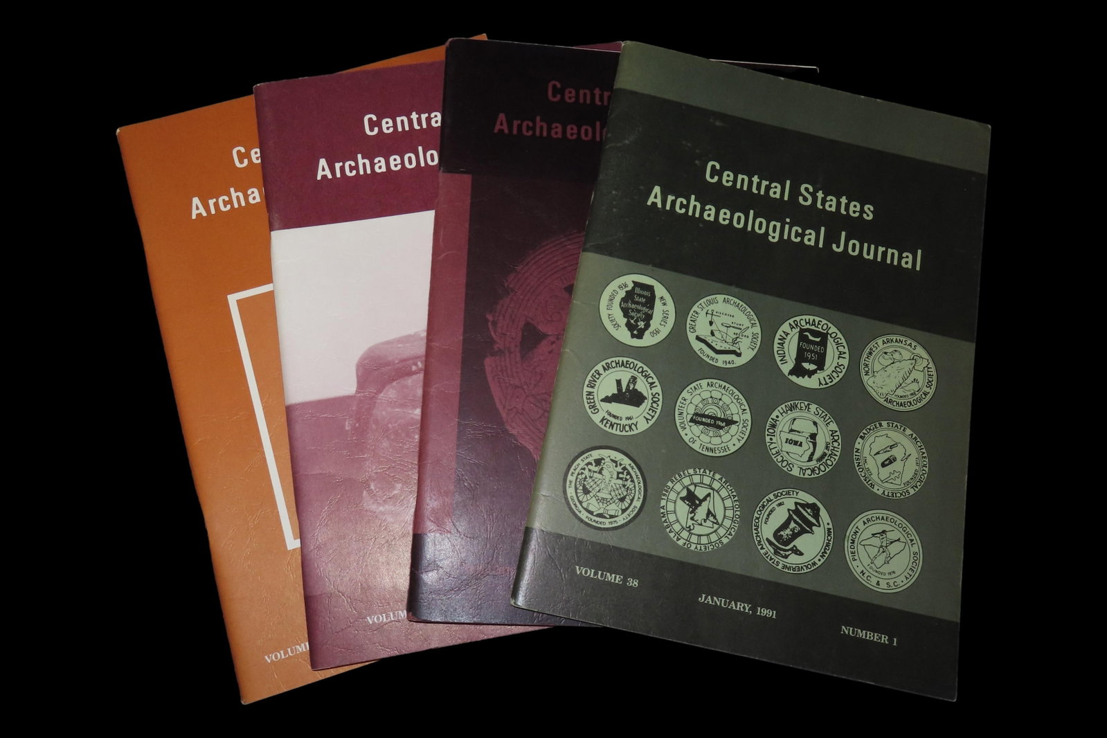 SET OF 4 CENTRAL STATES ARCHAEOLOGICAL JOURNALS FROM THE 1990'S (1 of 10)