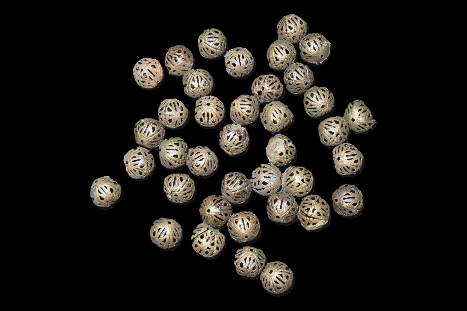 Big Lot of Vintage Brass Trade Beads from Africa (1 of 4)