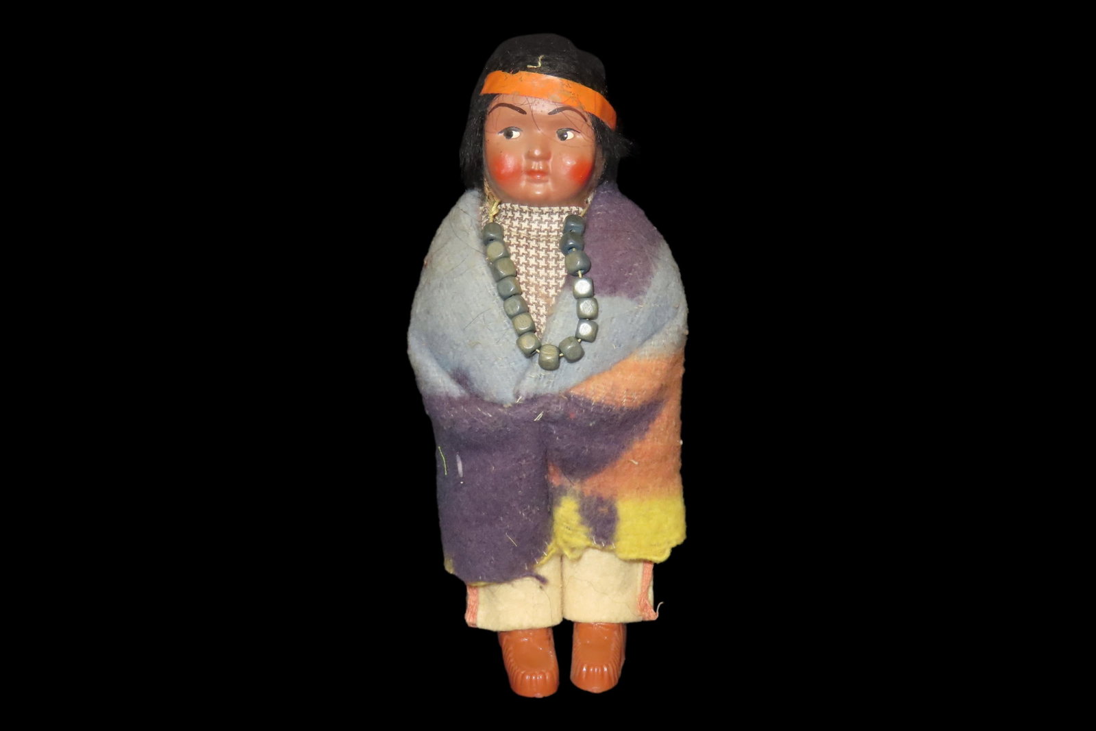 Original Native American Indian Early 1900's Skookum Doll (1 of 4)
