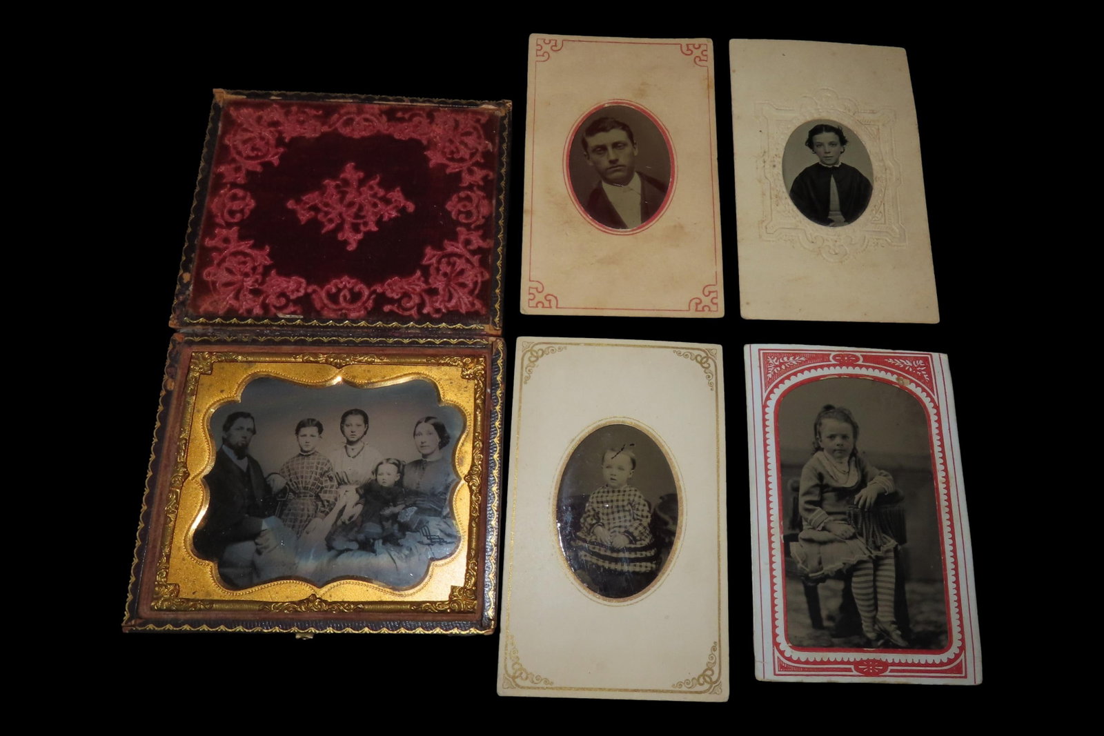 Lot of Old Antique Tintype / Daguerreotype Pictures, Photos, Photographs. One in Nice Original (1 of 3)