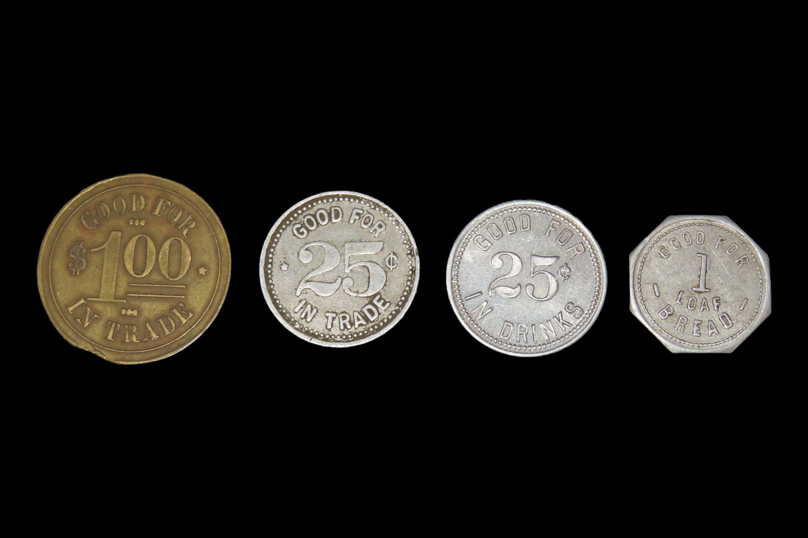 Lot of early Vintage 1900's Illinois Store Advertising Trade Tokens. Casablanca Cocktail Lounge, (1 of 3)