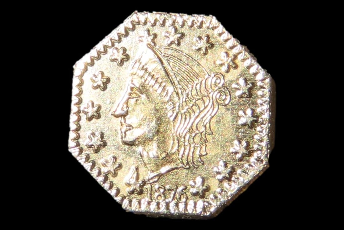 1876 California Gold Rush Era Token / Coin. Exact Gold Content Unknown. (1 of 3)