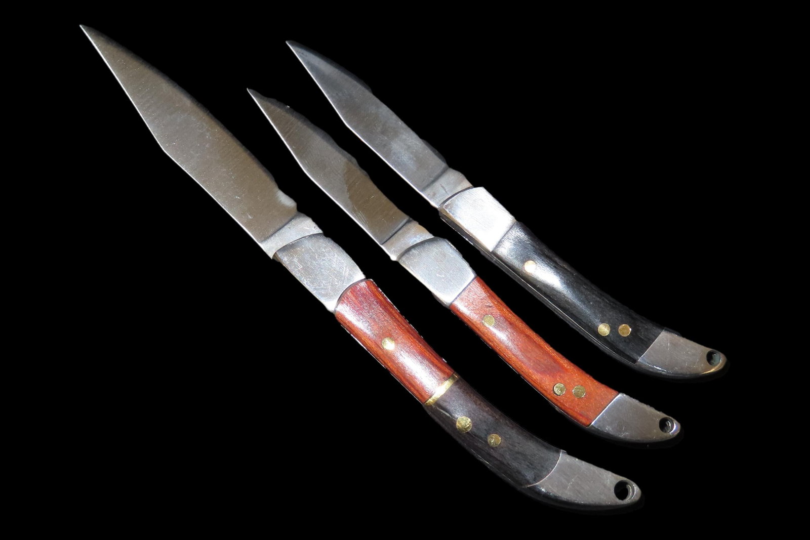 Lot of 3 Vintage Single Blade Pocket Knives, Knife. Nice Solid Built Knives (1 of 6)