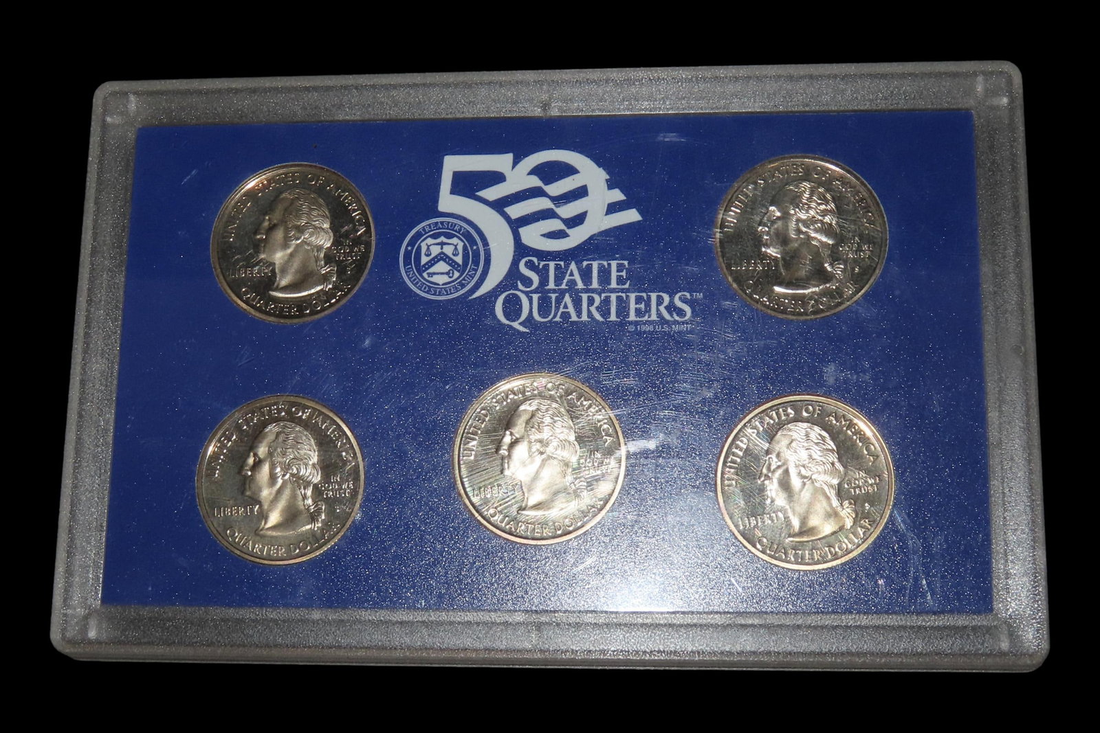 2002 U.S. State Quarters Proof Set, Mint Sealed GEM BU Uncirculated, all S mint San Fransisco.: 2002 U.S. State Quarters Proof Set, Mint Sealed GEM BU Uncirculated, all S mint San Fransisco. Tennessee, Ohio, Louisiana, Indiana, Mississippi.