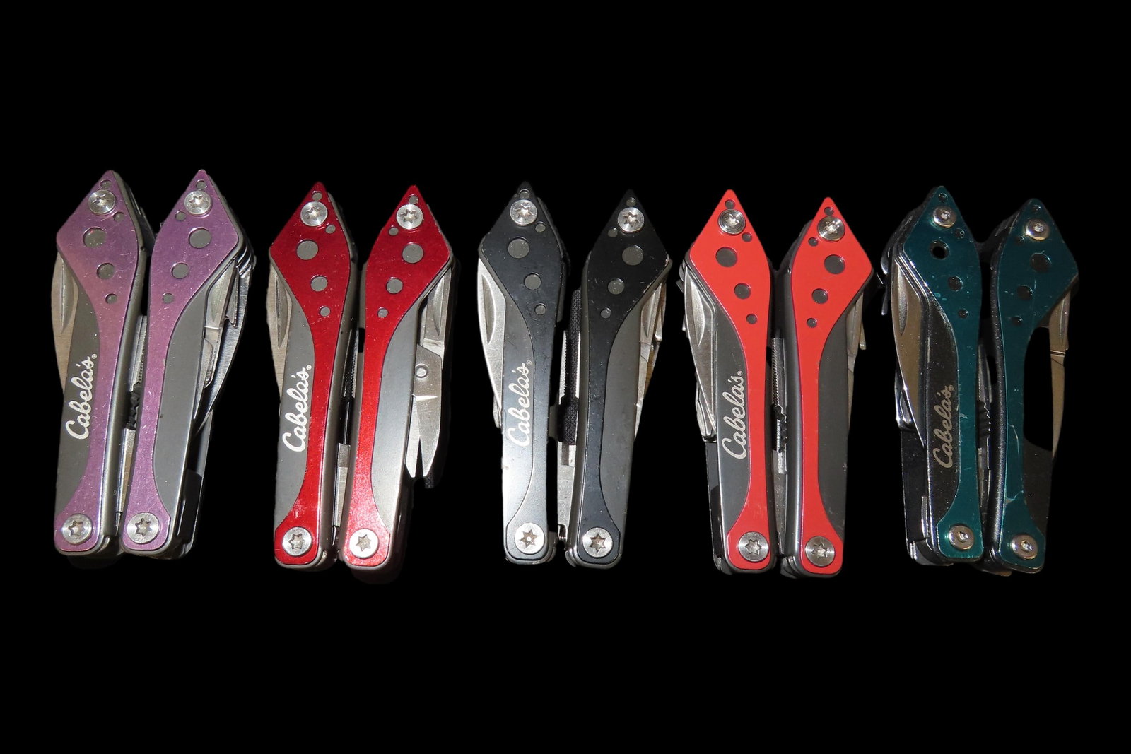 Lot of 5 New Cabela's Brand Pocket Knife Multi Tools, Pliars, Knife, Flat & Phillips Screwdriver, (1 of 7)