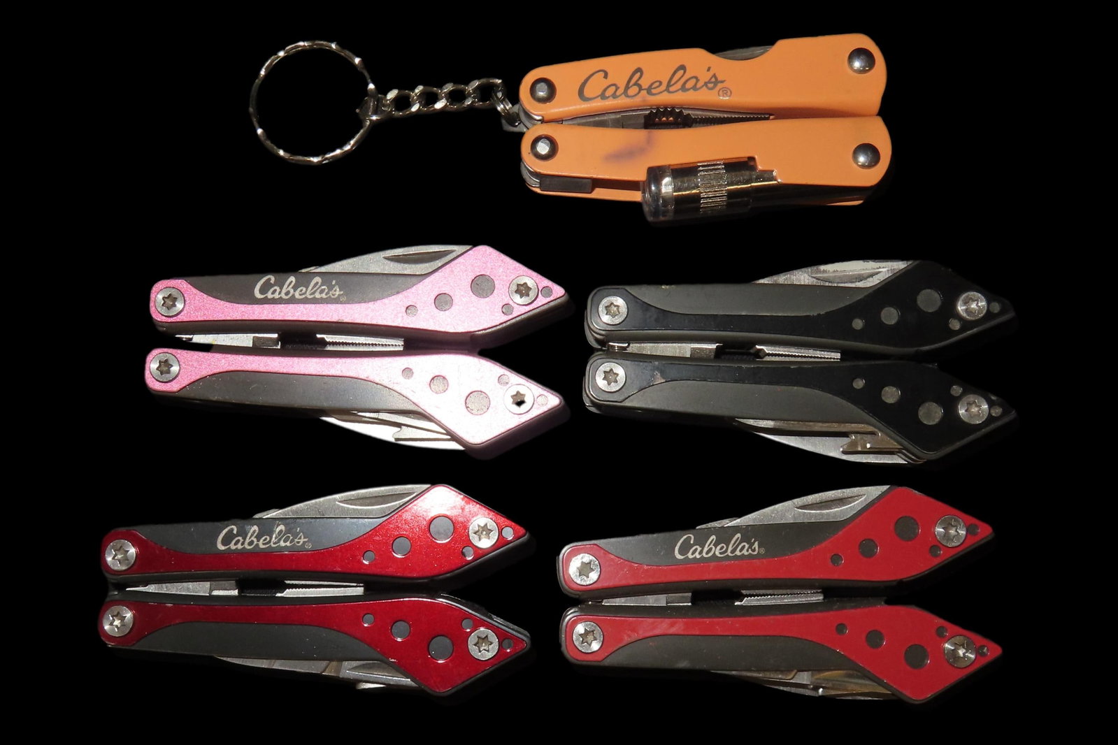 Lot of 5 New Cabela's Brand Pocket Knife Multi Tools, Pliars, Knife, Flat & Phillips Screwdriver, (1 of 7)