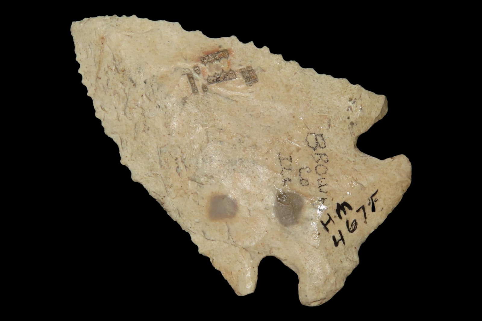 2 3/4" Hardin Barbed, Brown Co., Illinois, Ex. Herb Mangold Collection (1 of 6)