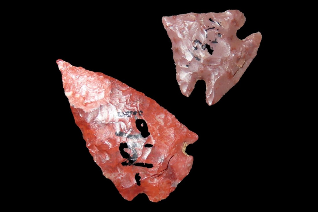 Lot of 2 Bird Points, JJ Curry Branch, Palo Duro Canyon, Randall Co., Texas: Lot of 2 Bird Points, JJ Curry Branch, Palo Duro Canyon, Randall Co., Texas