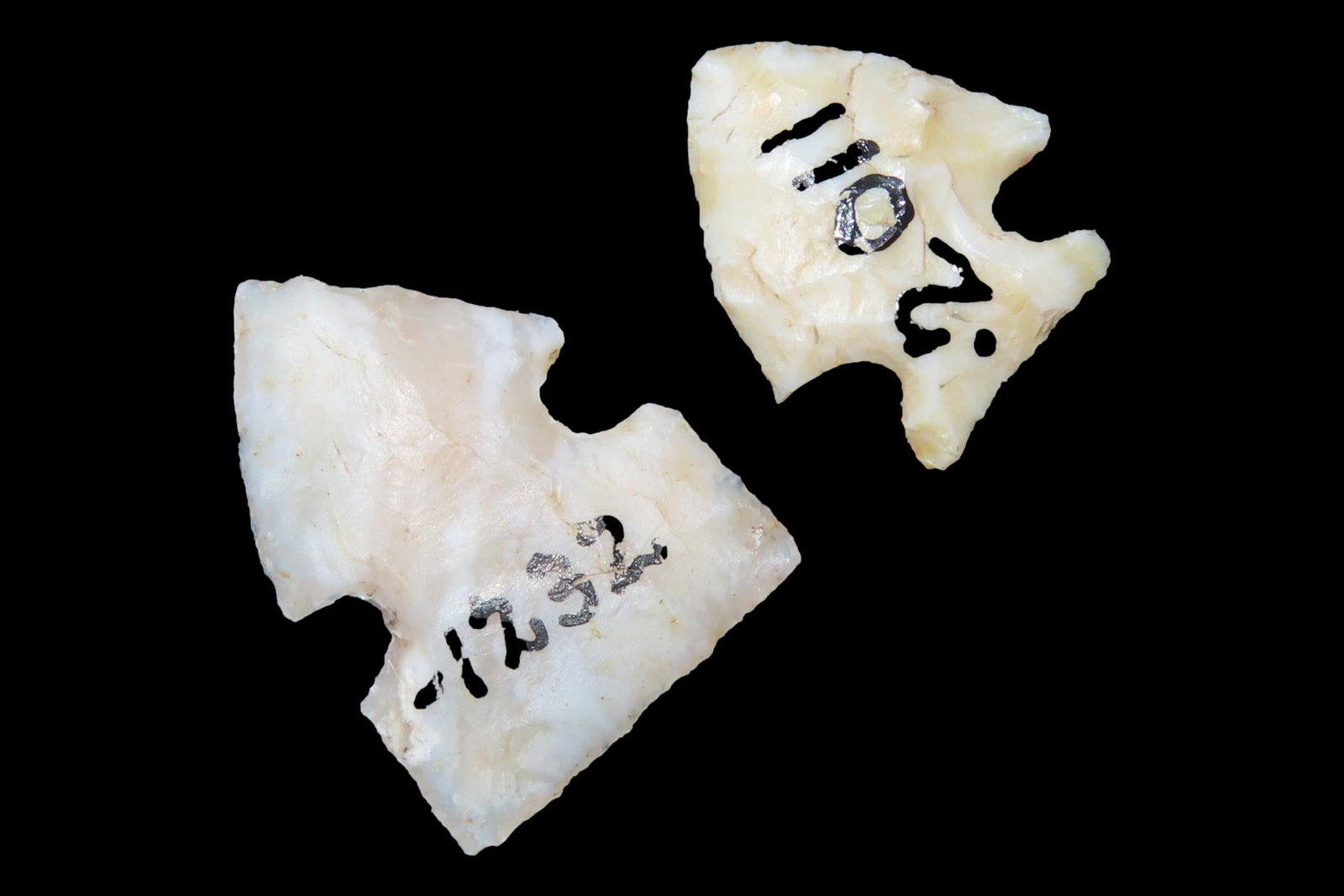 Lot of 2 Bird Points, JJ Curry Branch, Palo Duro Canyon, Randall Co., Texas (1 of 10)